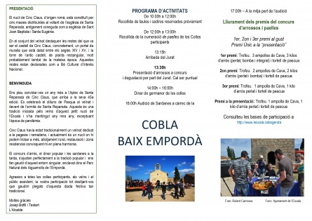 45º Aplec de Cinc Claus. Concurso de arroces y paellas y sardanas