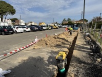 Comencen els treballs per a una millor senyalització dels espais d'aparcament